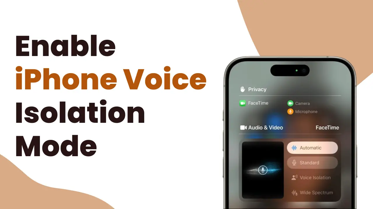 iPhone voice isolation mode